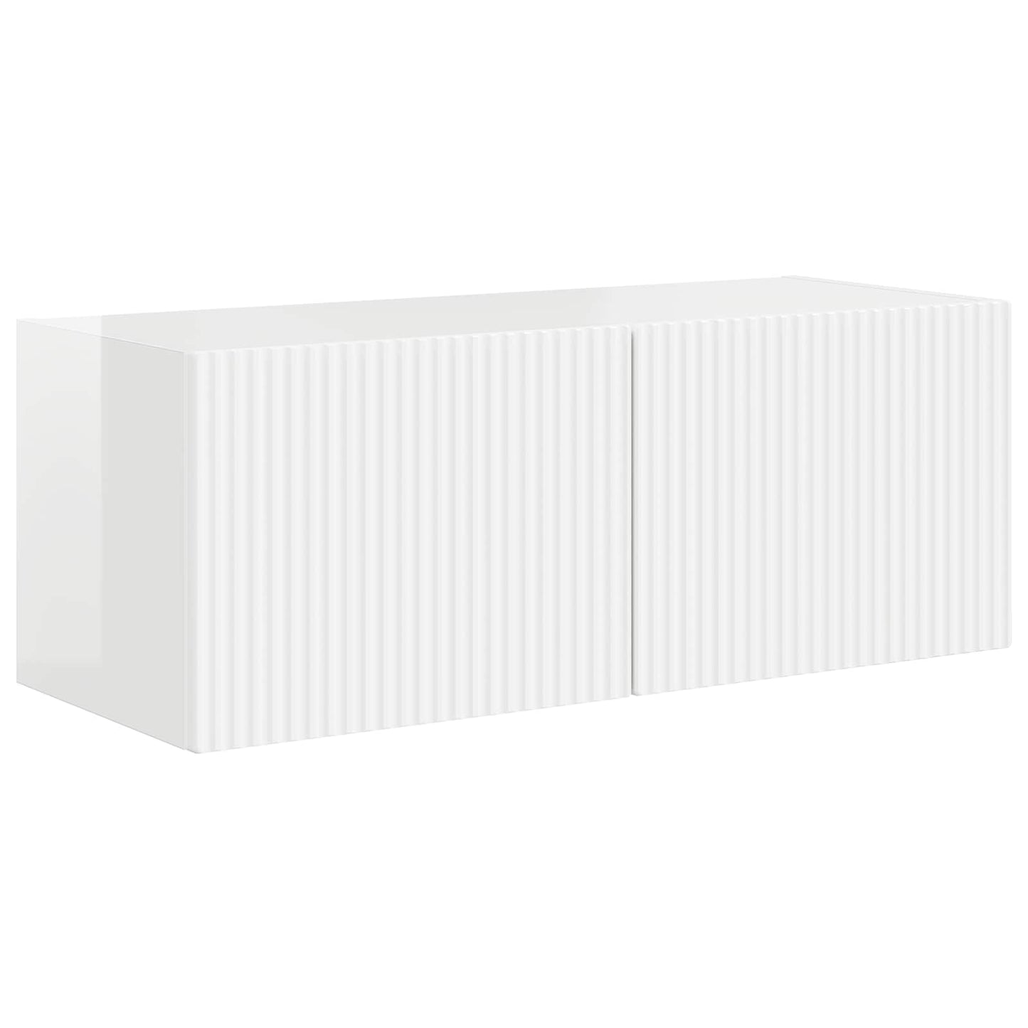 vidaXL TV Cabinet Set 4 pcs High Gloss White Engineered Wood