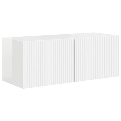 vidaXL TV Cabinet Set 4 pcs High Gloss White Engineered Wood