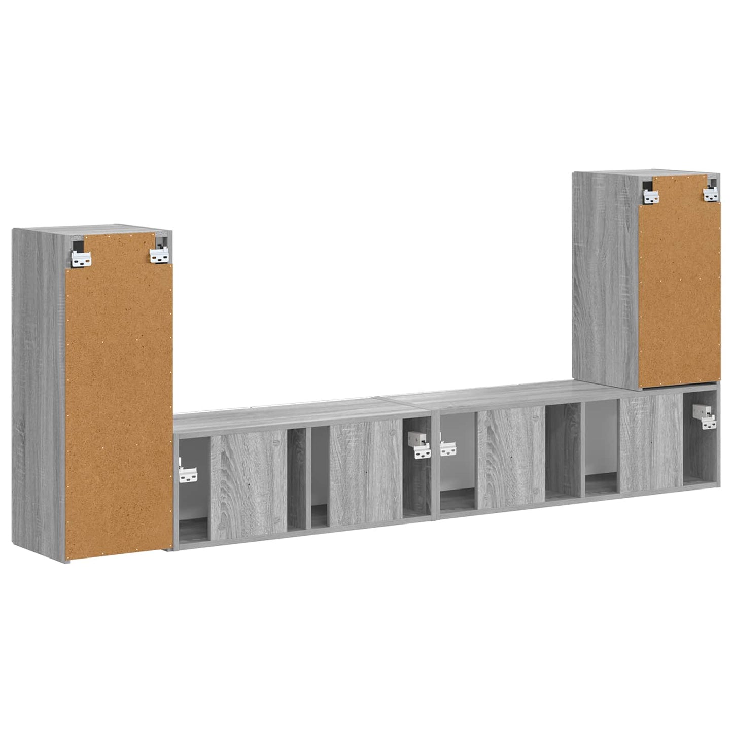 vidaXL TV Cabinet Set 4 pcs Grey Sonoma Engineered Wood