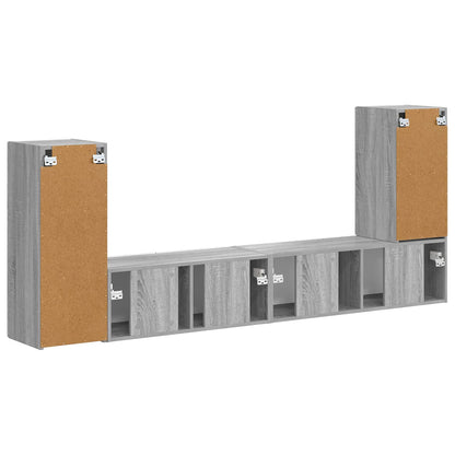 vidaXL TV Cabinet Set 4 pcs Grey Sonoma Engineered Wood
