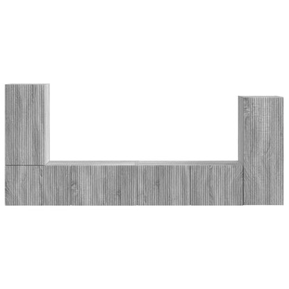 vidaXL TV Cabinet Set 4 pcs Grey Sonoma Engineered Wood