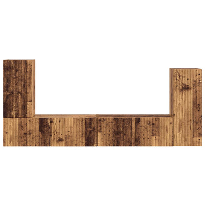 vidaXL TV Cabinet Set 4 pcs Old Wood Engineered Wood