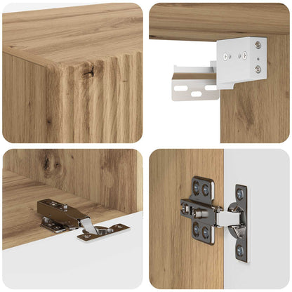 vidaXL TV Cabinet Set 4 pcs Artisan Oak Engineered Wood