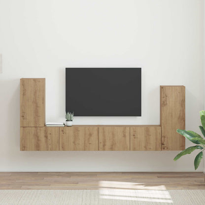vidaXL TV Cabinet Set 4 pcs Artisan Oak Engineered Wood