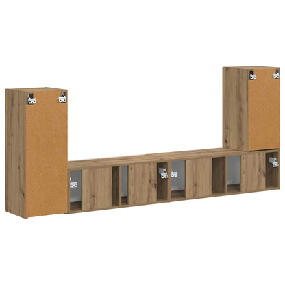 vidaXL TV Cabinet Set 4 pcs Artisan Oak Engineered Wood