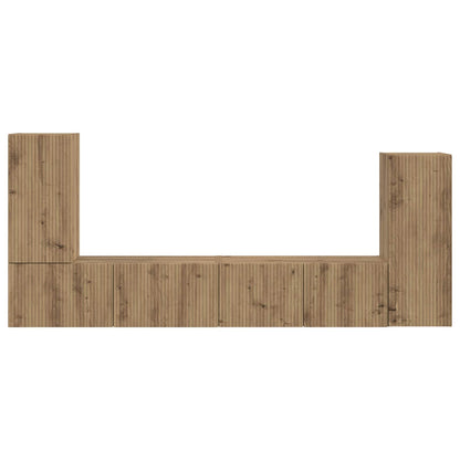 vidaXL TV Cabinet Set 4 pcs Artisan Oak Engineered Wood