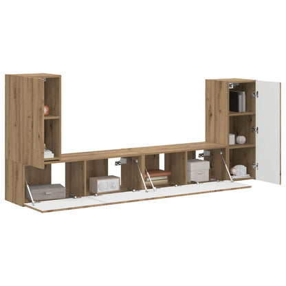 vidaXL TV Cabinet Set 4 pcs Artisan Oak Engineered Wood