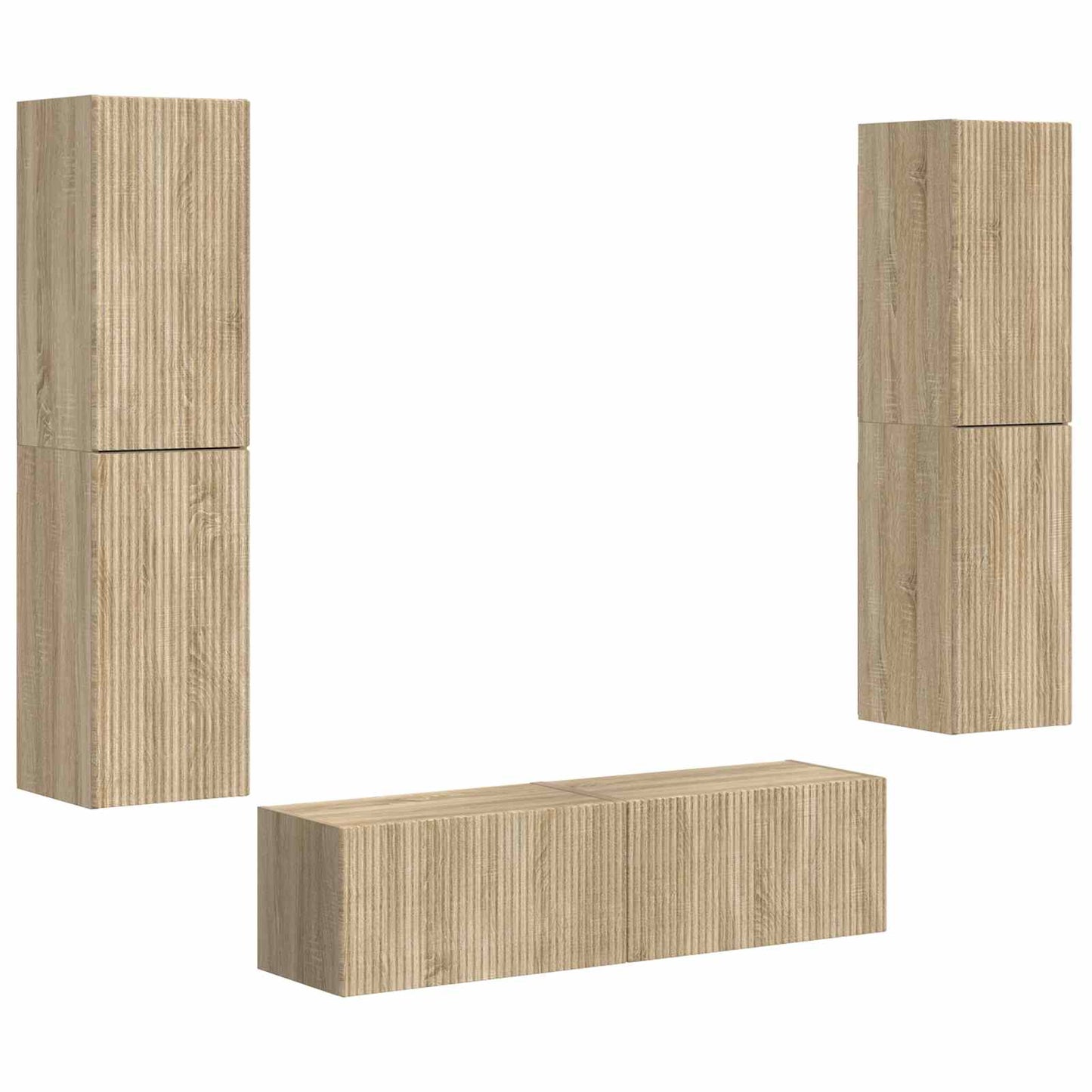 vidaXL TV Cabinet Set 6 pcs Sonoma Oak Engineered Wood