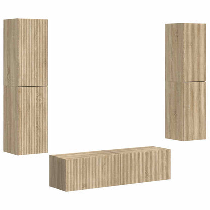 vidaXL TV Cabinet Set 6 pcs Sonoma Oak Engineered Wood