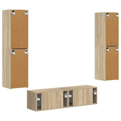 vidaXL TV Cabinet Set 6 pcs Sonoma Oak Engineered Wood