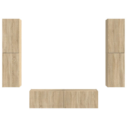 vidaXL TV Cabinet Set 6 pcs Sonoma Oak Engineered Wood