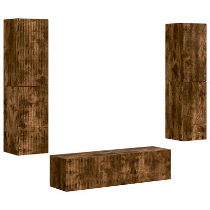 vidaXL TV Cabinet Set 6 pcs Smoked Oak Engineered Wood