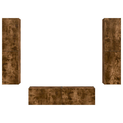 vidaXL TV Cabinet Set 6 pcs Smoked Oak Engineered Wood