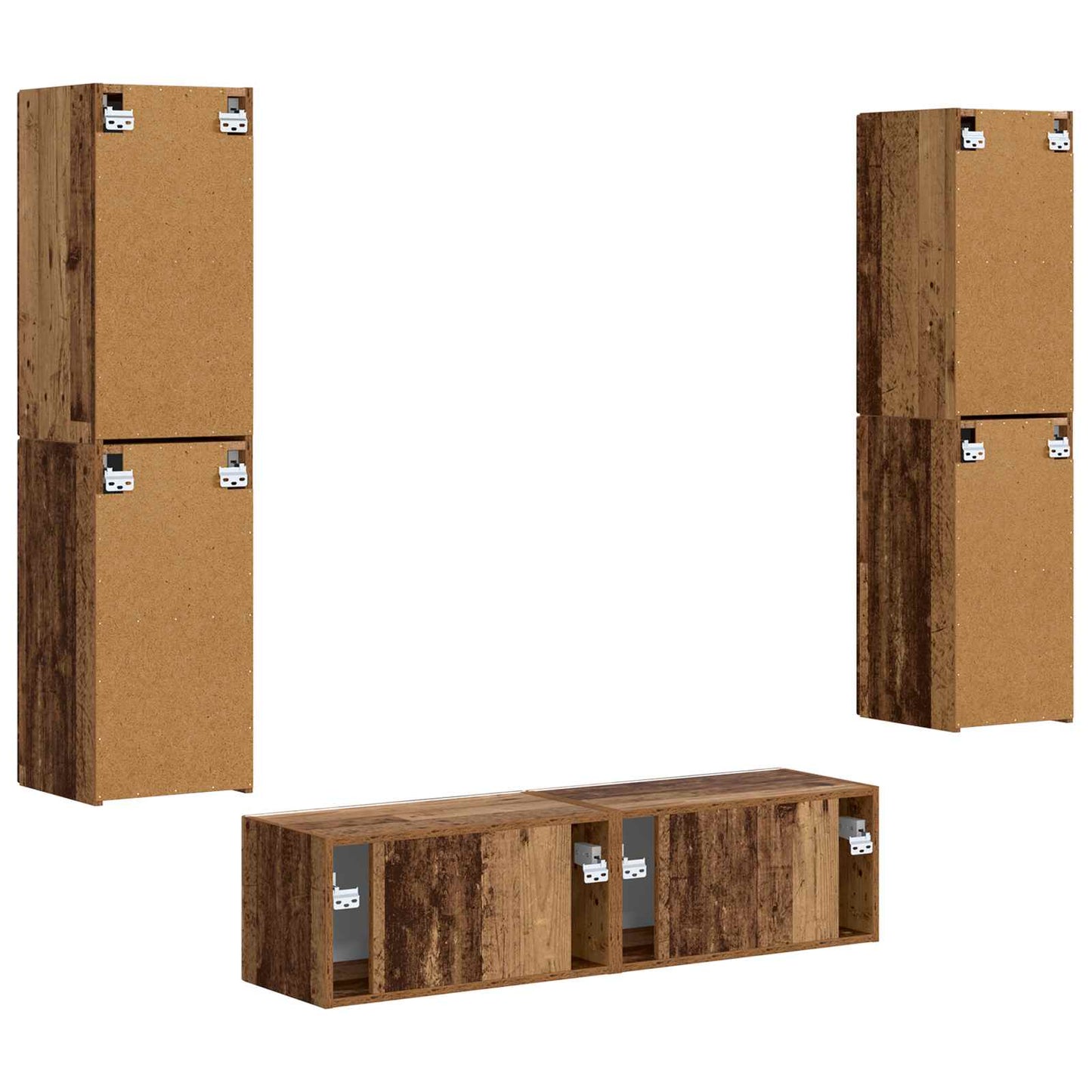vidaXL TV Cabinet Set 6 pcs Old Wood Engineered Wood