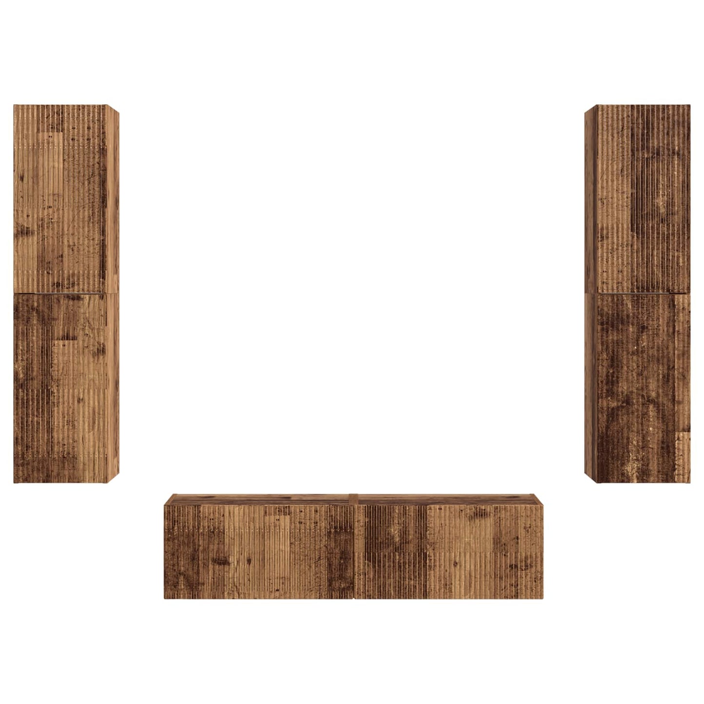 vidaXL TV Cabinet Set 6 pcs Old Wood Engineered Wood