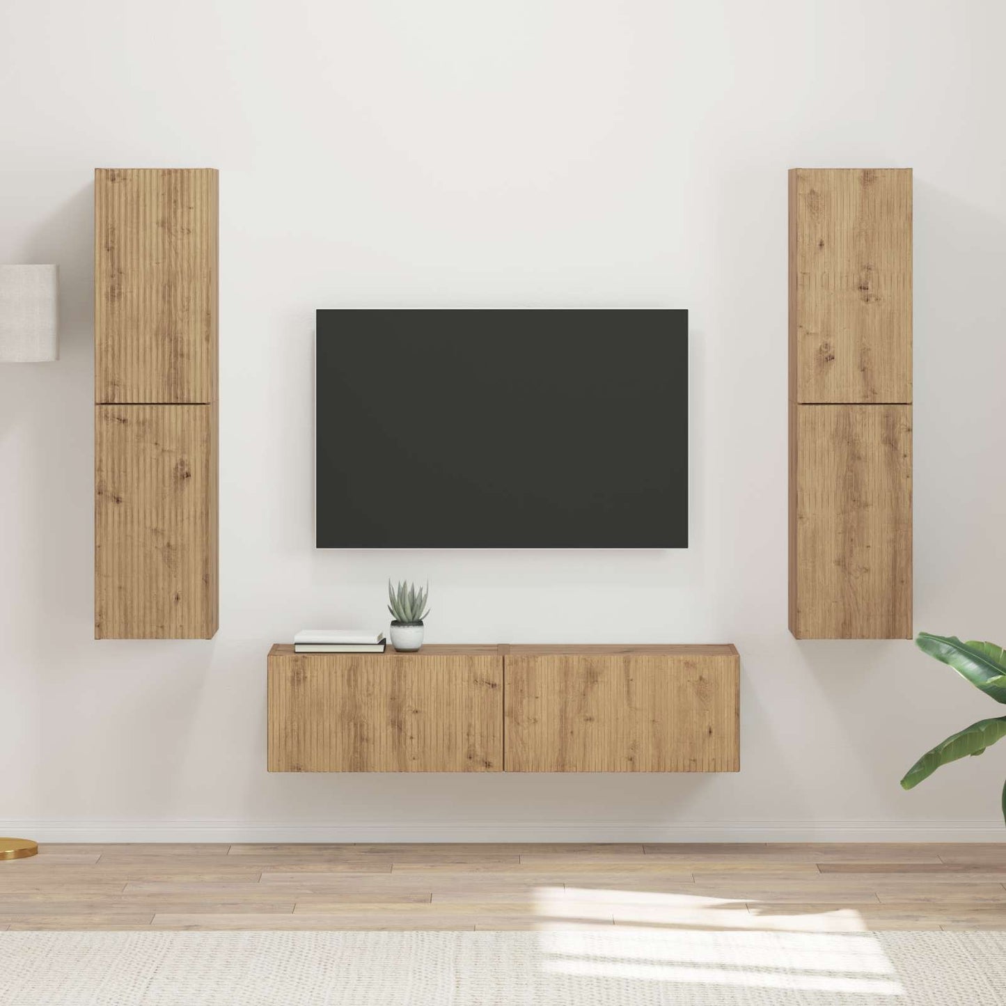 vidaXL TV Cabinet Set 6 pcs Artisan Oak Engineered Wood
