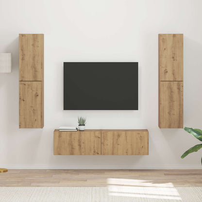 vidaXL TV Cabinet Set 6 pcs Artisan Oak Engineered Wood