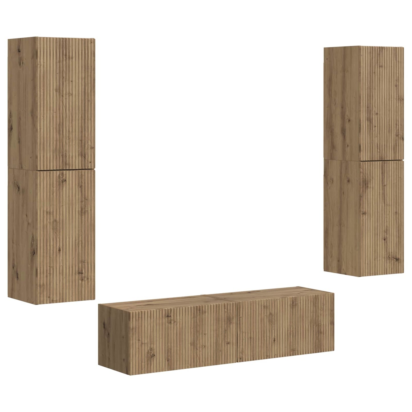 vidaXL TV Cabinet Set 6 pcs Artisan Oak Engineered Wood
