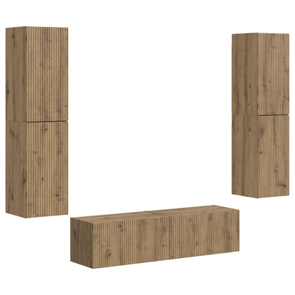 vidaXL TV Cabinet Set 6 pcs Artisan Oak Engineered Wood