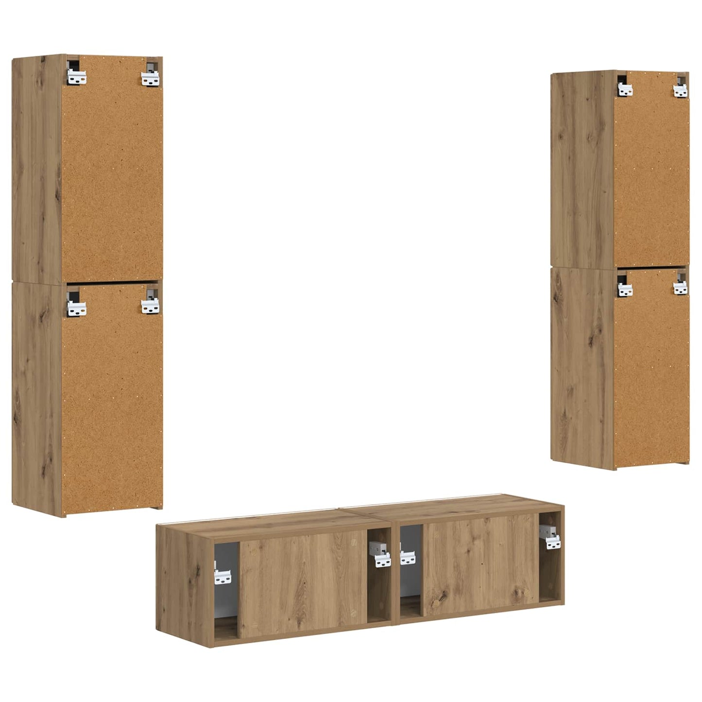 vidaXL TV Cabinet Set 6 pcs Artisan Oak Engineered Wood