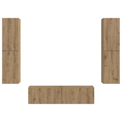 vidaXL TV Cabinet Set 6 pcs Artisan Oak Engineered Wood