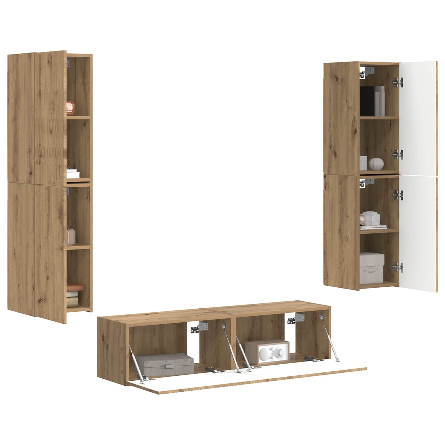 vidaXL TV Cabinet Set 6 pcs Artisan Oak Engineered Wood