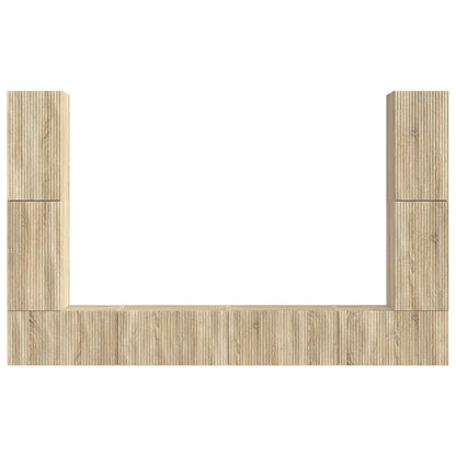 vidaXL TV Cabinet Set 8 pcs Sonoma Oak Engineered Wood