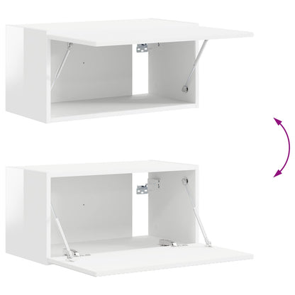 vidaXL TV Cabinet Set 8 pcs High Gloss White Engineered Wood