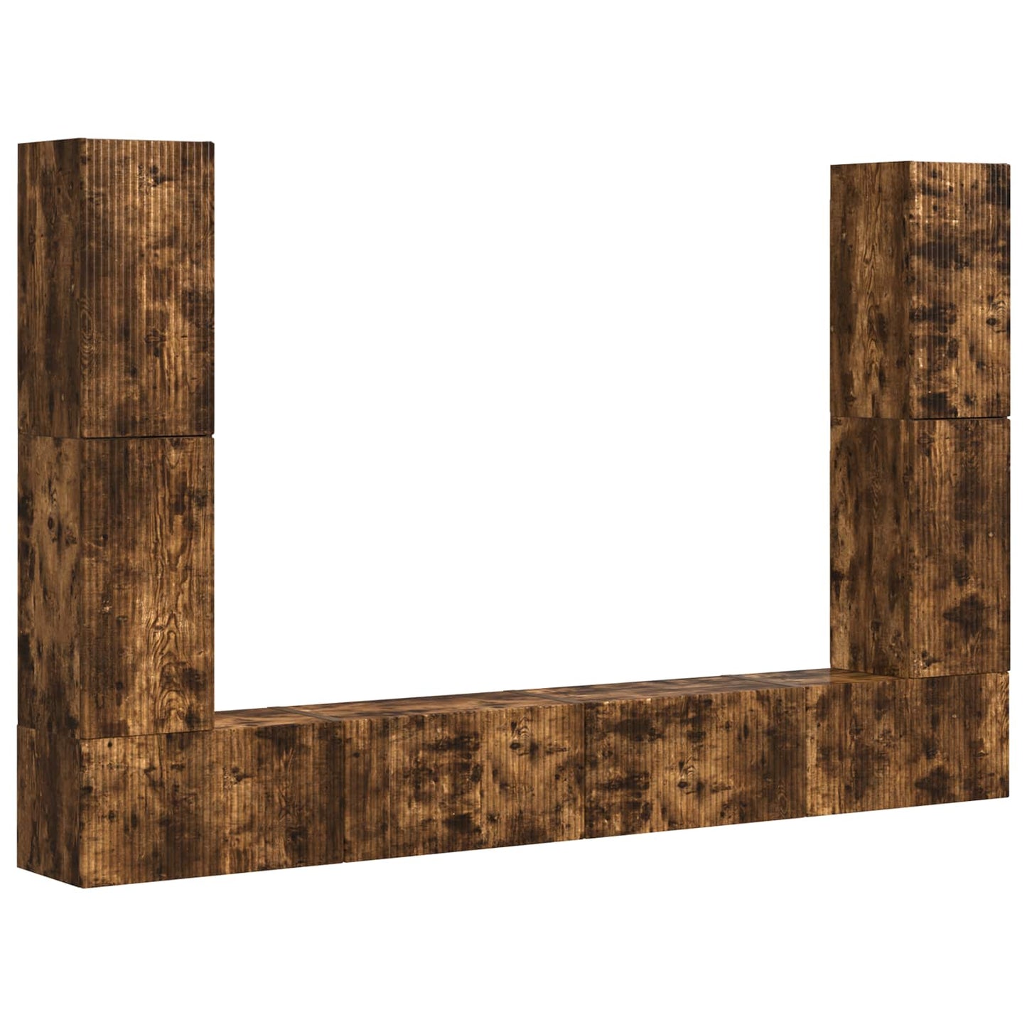 vidaXL TV Cabinet Set 8 pcs Smoked Oak Engineered Wood