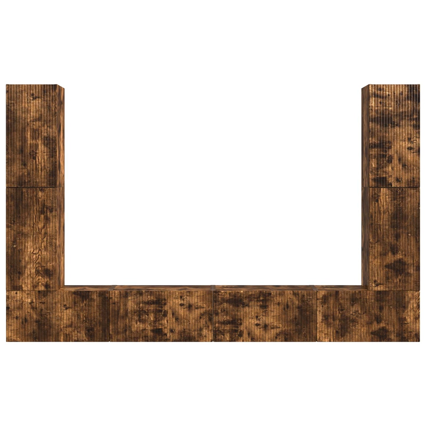 vidaXL TV Cabinet Set 8 pcs Smoked Oak Engineered Wood