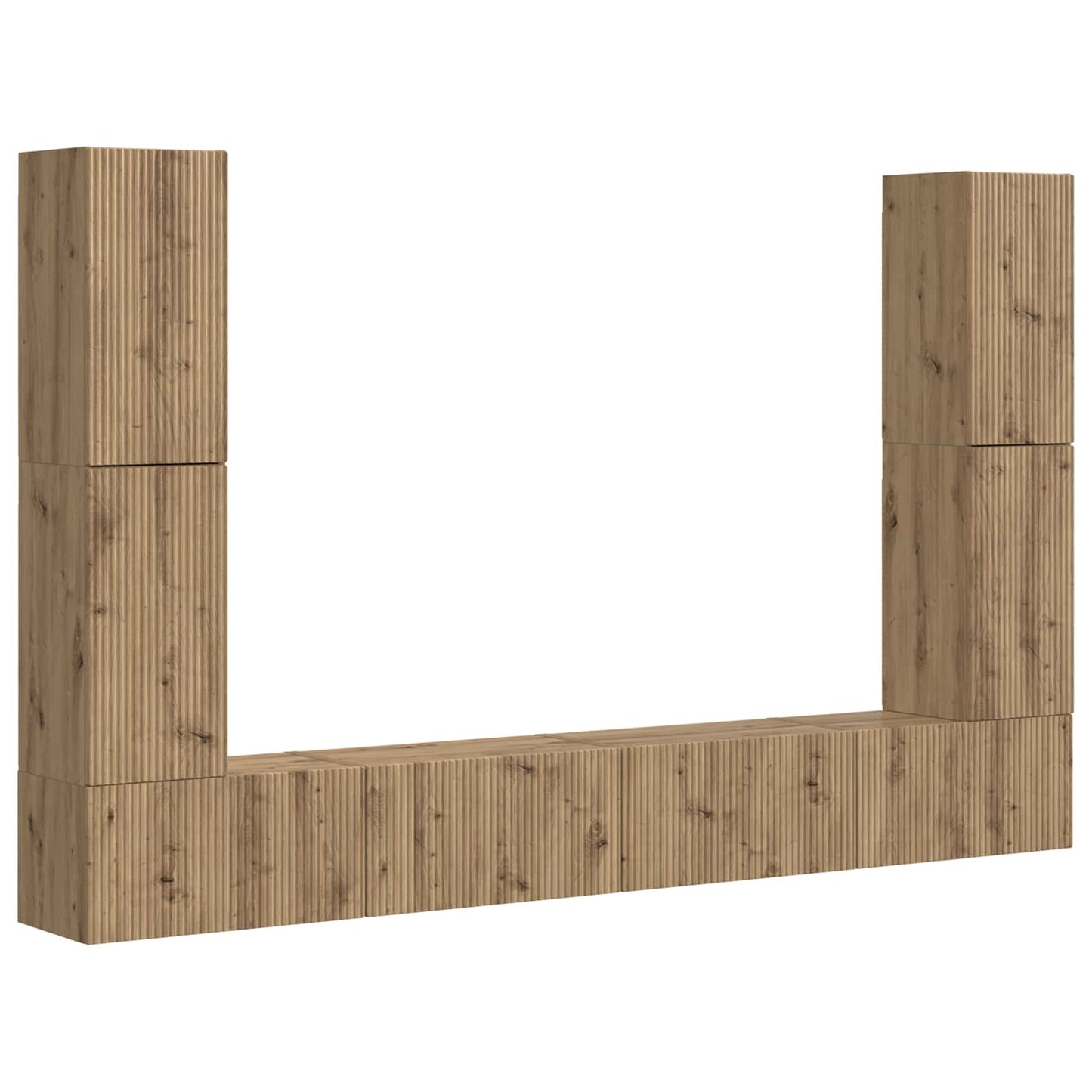 vidaXL TV Cabinet Set 8 pcs Artisan Oak Engineered Wood