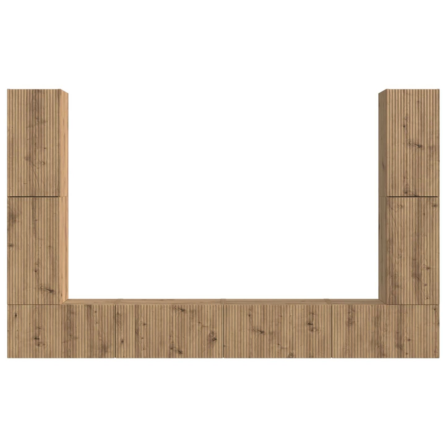 vidaXL TV Cabinet Set 8 pcs Artisan Oak Engineered Wood