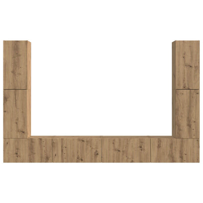 vidaXL TV Cabinet Set 8 pcs Artisan Oak Engineered Wood