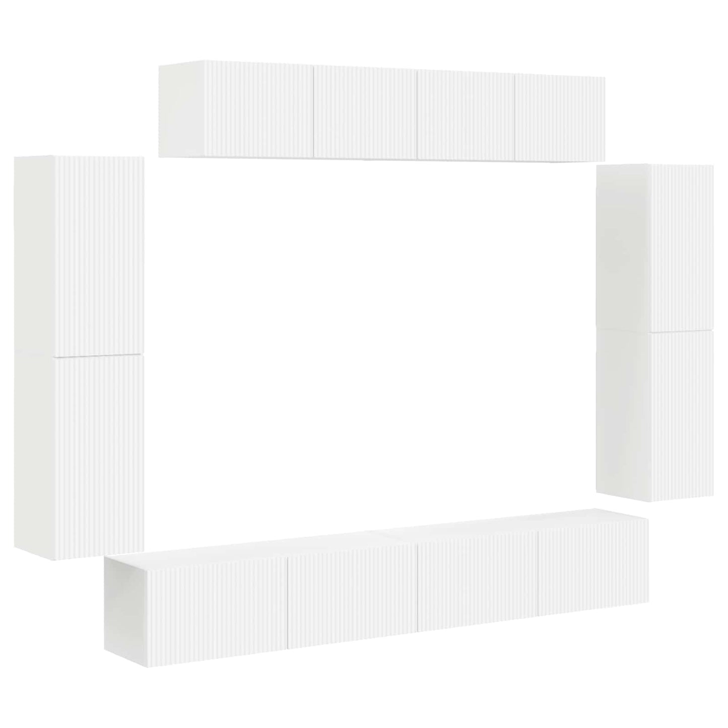 vidaXL TV Cabinet 8 pcs White