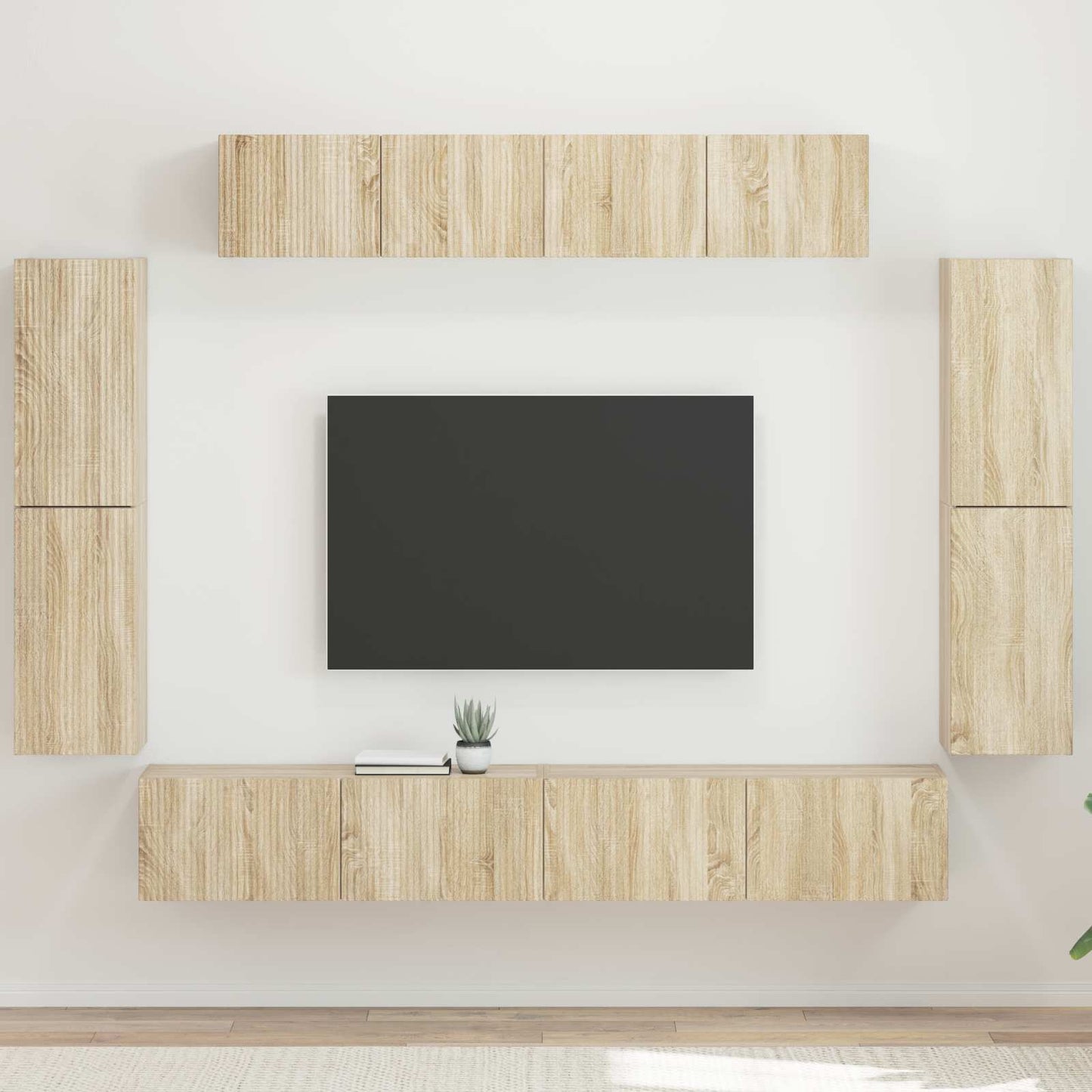 vidaXL TV Cabinet 8 pcs Sonoma Oak