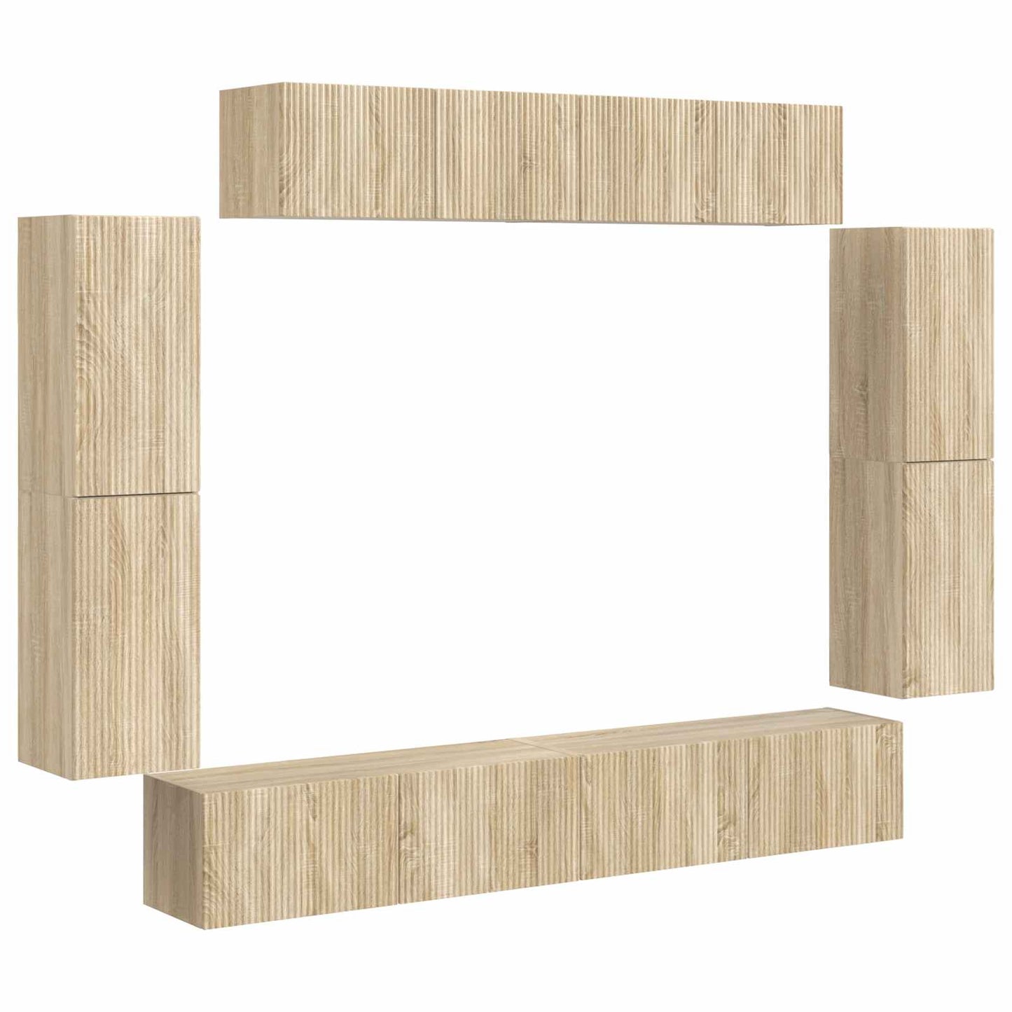 vidaXL TV Cabinet 8 pcs Sonoma Oak