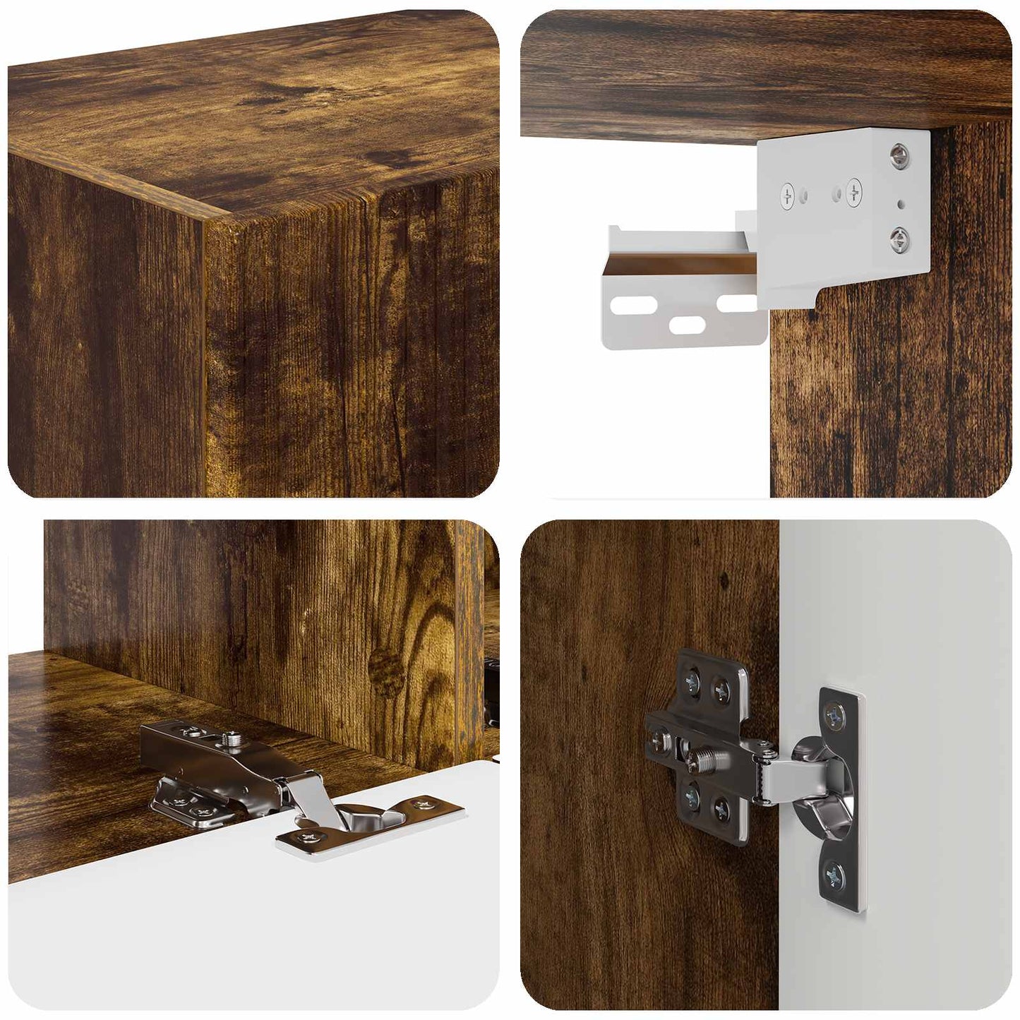 vidaXL TV Cabinet 8 pcs Smoked Oak