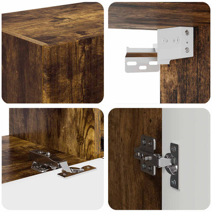 vidaXL TV Cabinet 8 pcs Smoked Oak