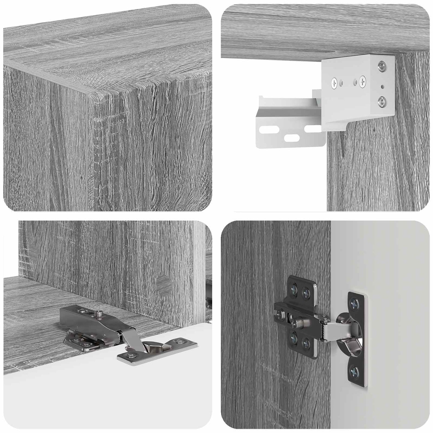 vidaXL TV Cabinet 8 pcs Grey Sonoma
