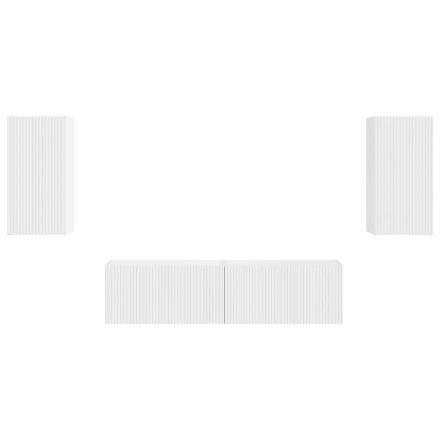 vidaXL TV Cabinet Set 4 pcs White Engineered Wood