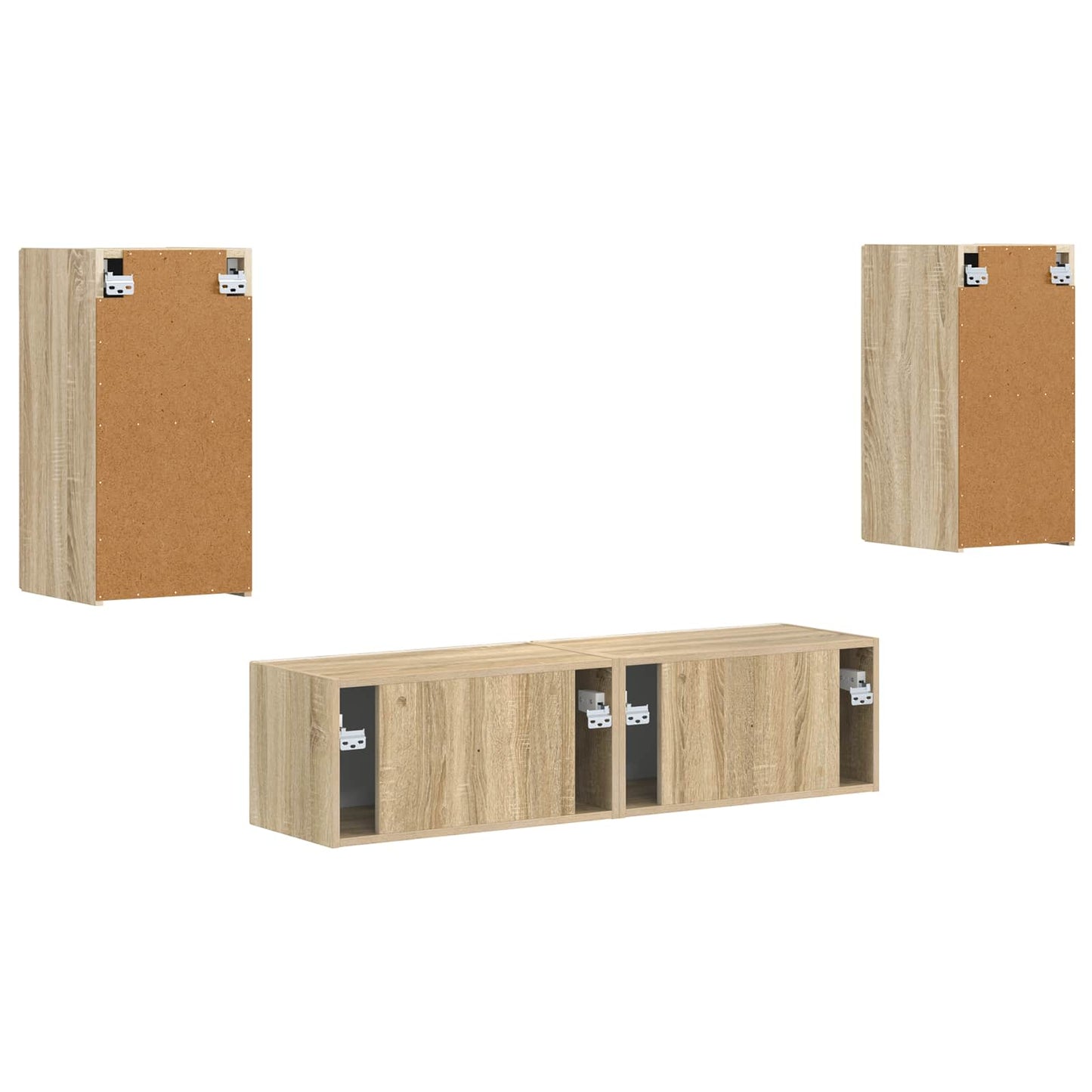 vidaXL TV Cabinet Set 4 pcs Sonoma Oak Engineered Wood