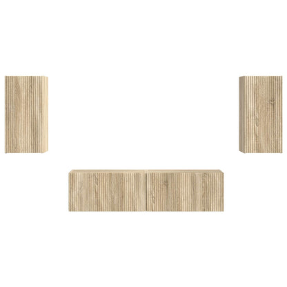 vidaXL TV Cabinet Set 4 pcs Sonoma Oak Engineered Wood