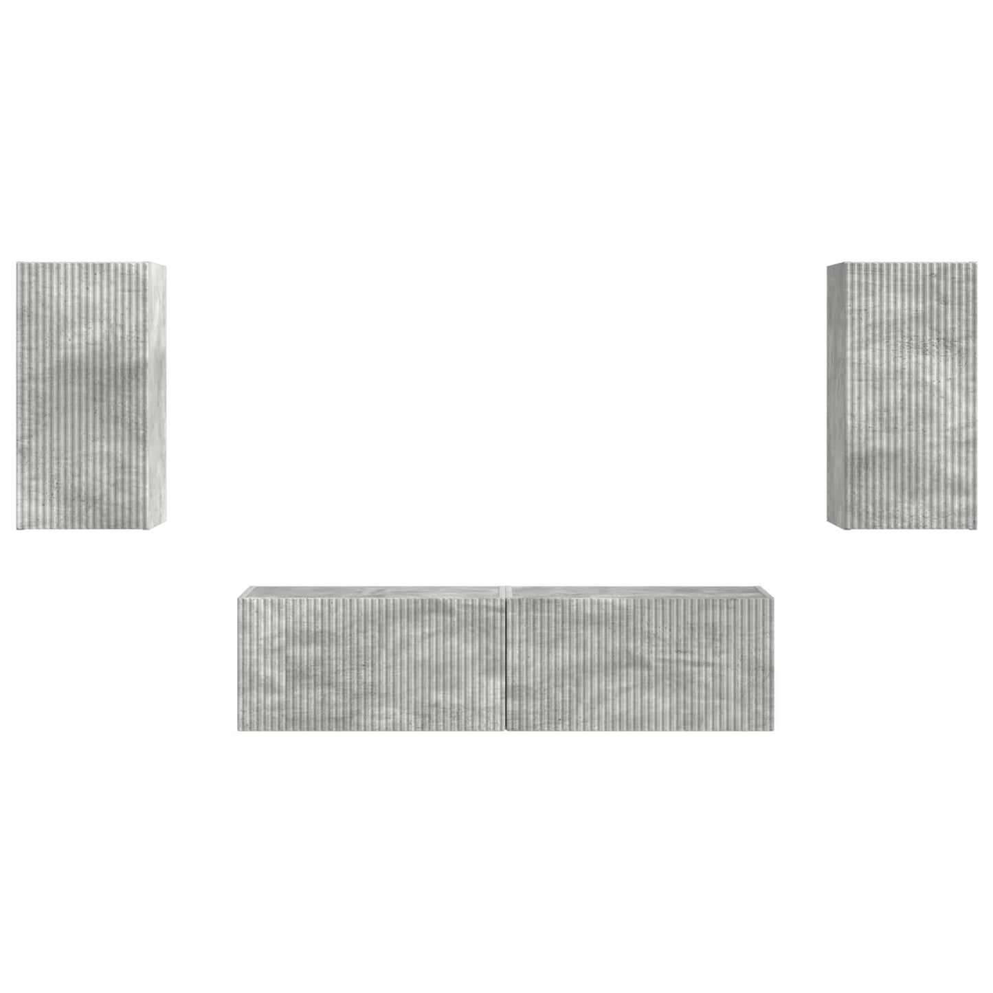 vidaXL TV Cabinet Set 4 pcs Concrete Grey Engineered Wood