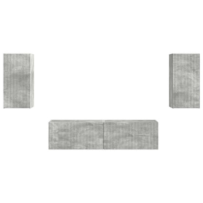 vidaXL TV Cabinet Set 4 pcs Concrete Grey Engineered Wood