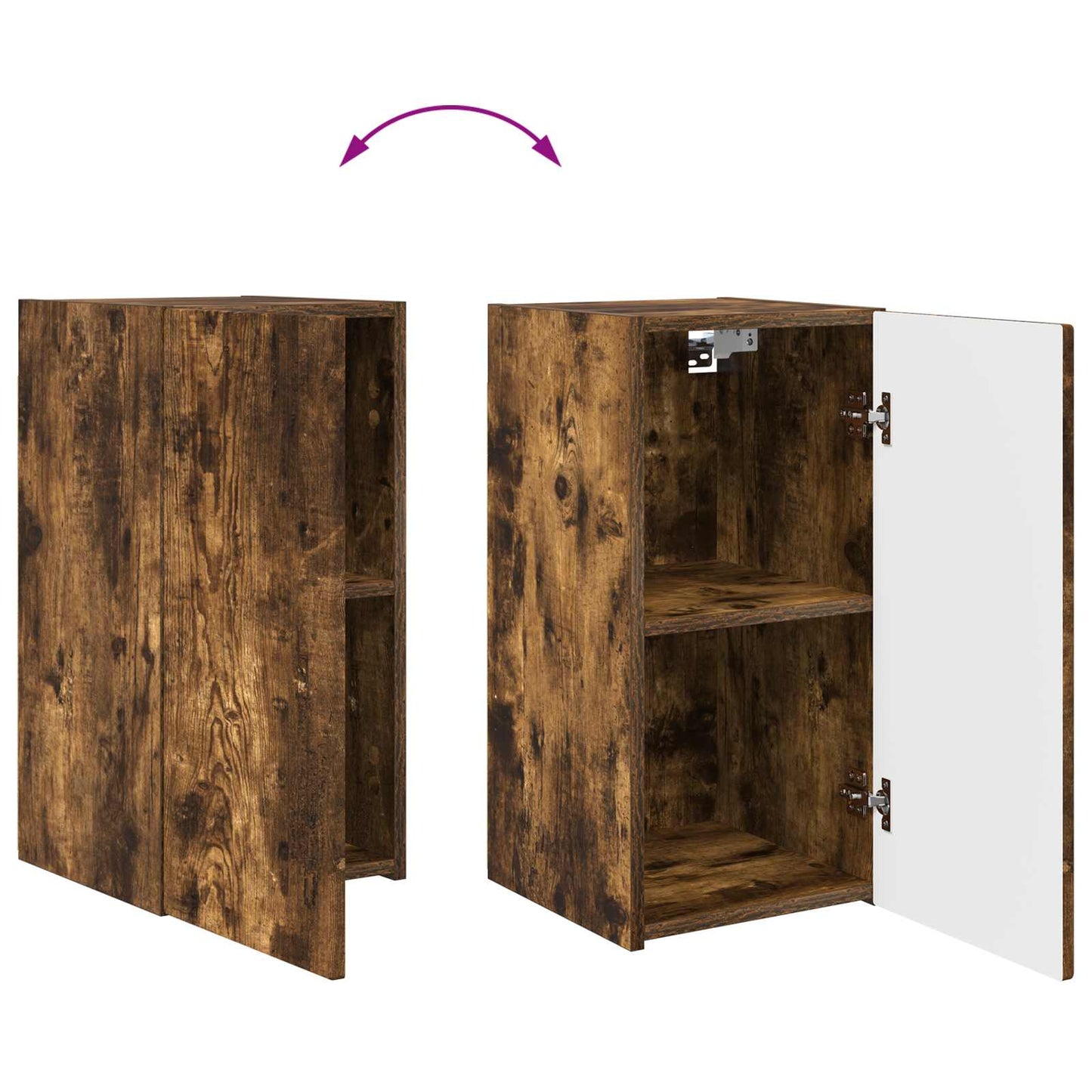 vidaXL TV Cabinet Set 4 pcs Smoked Oak Engineered Wood
