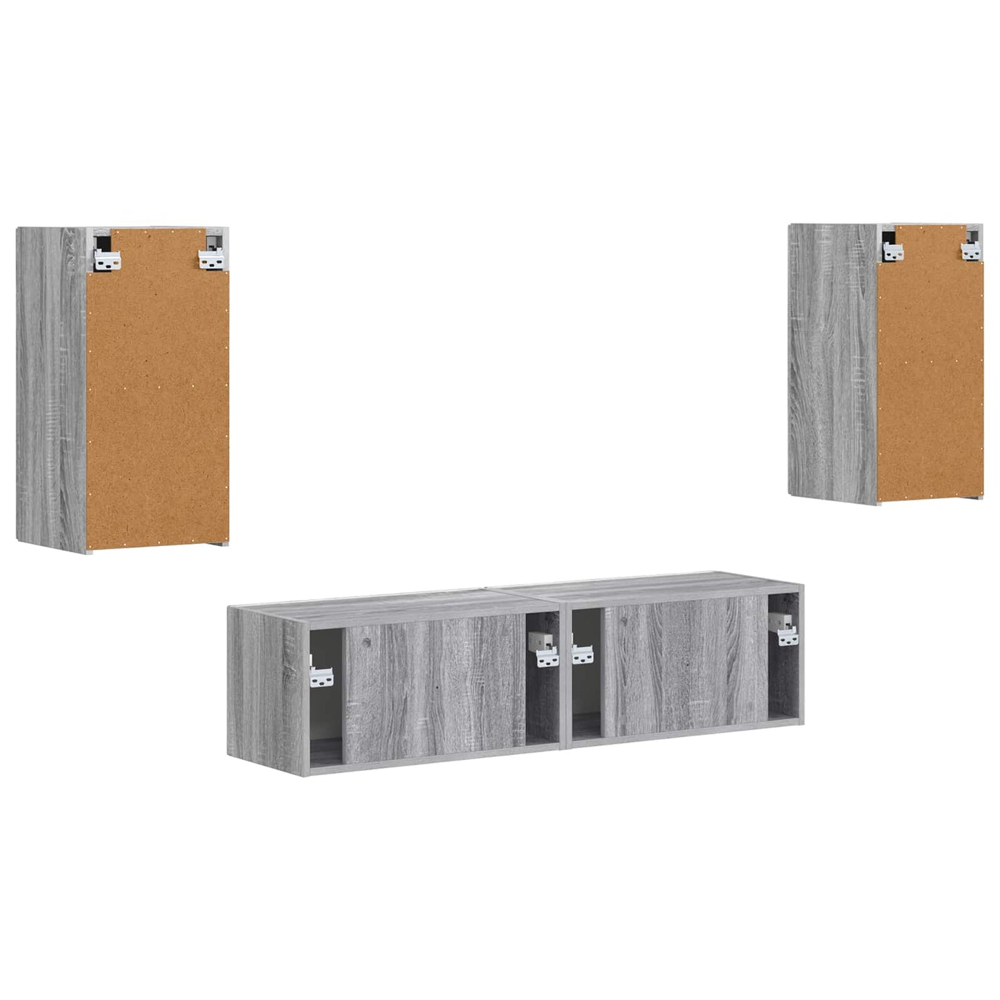 vidaXL TV Cabinet Set 4 pcs Grey Sonoma Engineered Wood