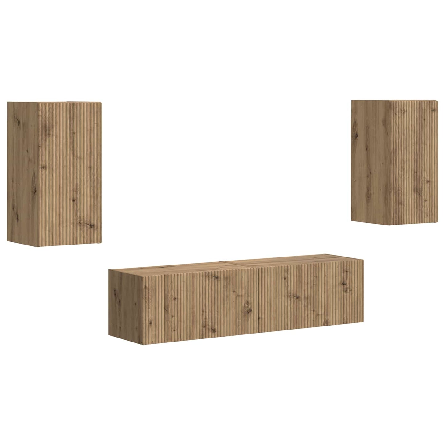 vidaXL TV Cabinet Set 4 pcs Artisan Oak Engineered Wood