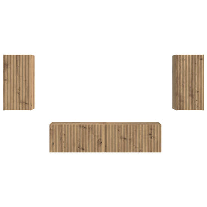 vidaXL TV Cabinet Set 4 pcs Artisan Oak Engineered Wood