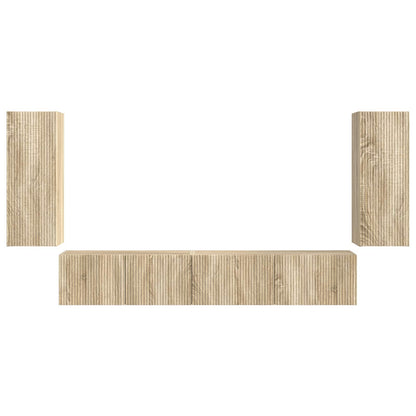 vidaXL TV Cabinet Set 4 pcs Sonoma Oak Engineered Wood