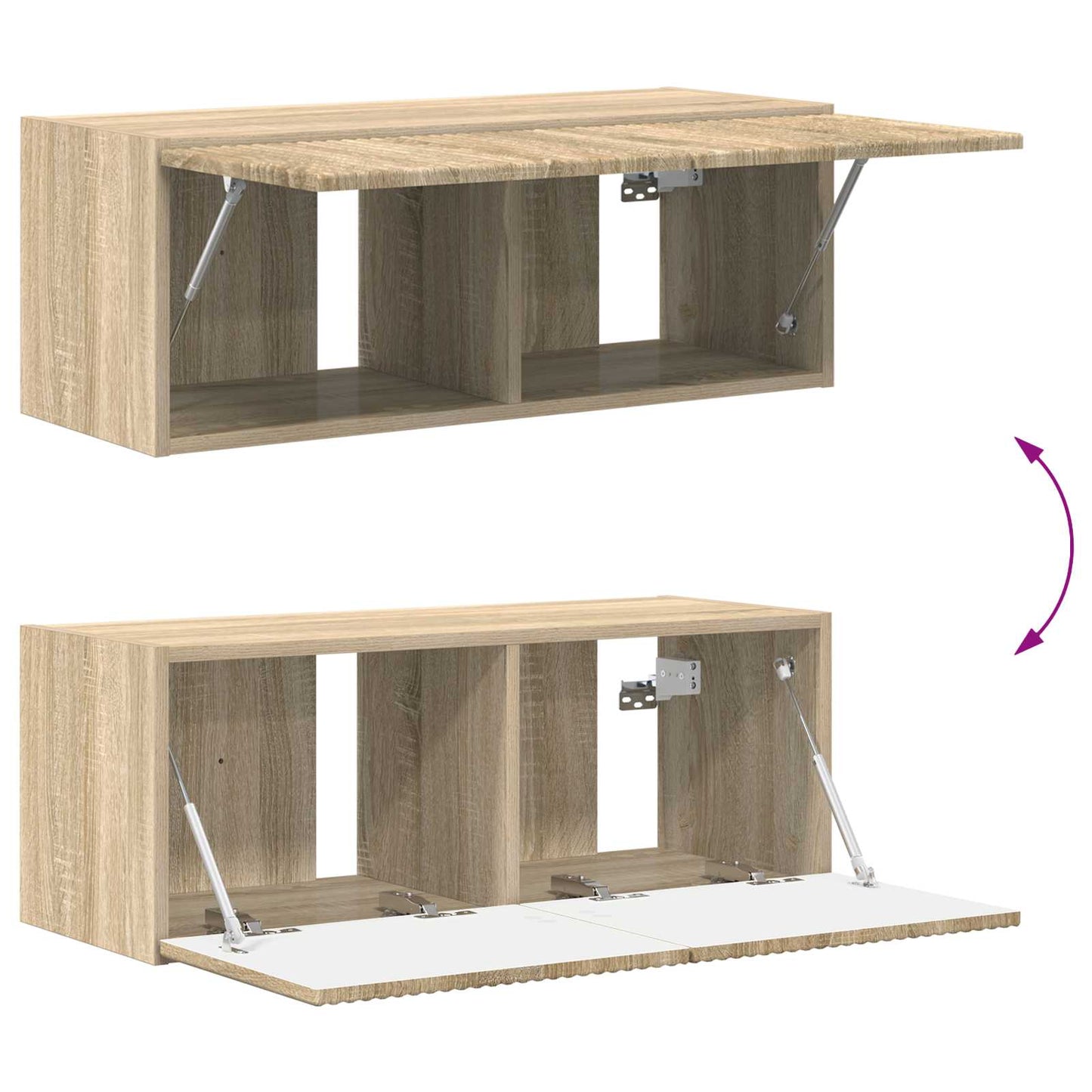 vidaXL TV Cabinet Set 4 pcs Sonoma Oak Engineered Wood